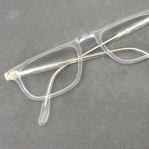 vintage crystal clear reading eye glasses plastic… - image 8