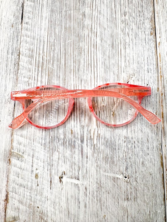 Orange Reading Glasses: Round Plastic Frames - image 7