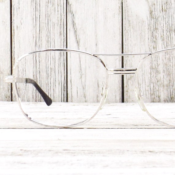 square aviator eyeglasses silver frames | mohawk - image 5