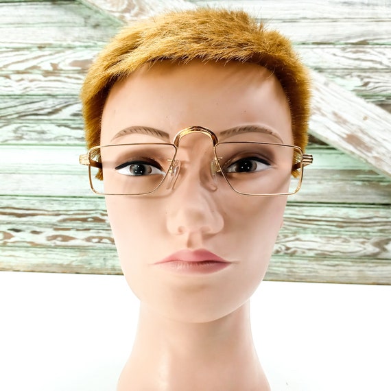 1980s glasses vintage half eye eyeglasses | 12k g… - image 7