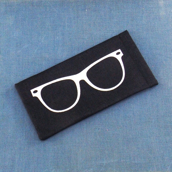 vintage NOS eyeglass case | black canvas soft eye… - image 7