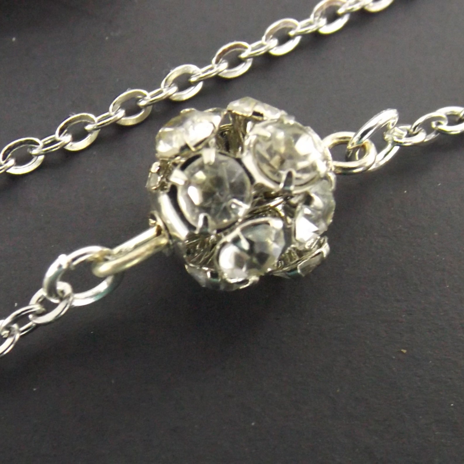 Silver heart crystal glasses chain holder eyeglass chain | Etsy