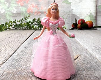 Springtime Barbie ornament 1996 hallmark keepsake original box collectible decoration spring pink tile dress decorative gift for mom/her