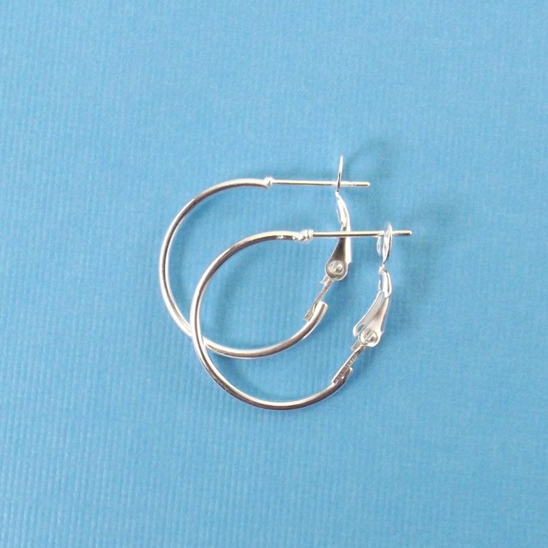 smallmedium hoops simple classic modern silver hoop earrings sterling silver plated 20mm 25mm 30mm