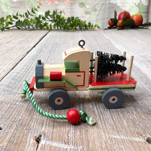 1989 wooden truck christmas ornament original box retired vintage hallmark keepsakes holiday decoration nostalgic childhood memories 6th