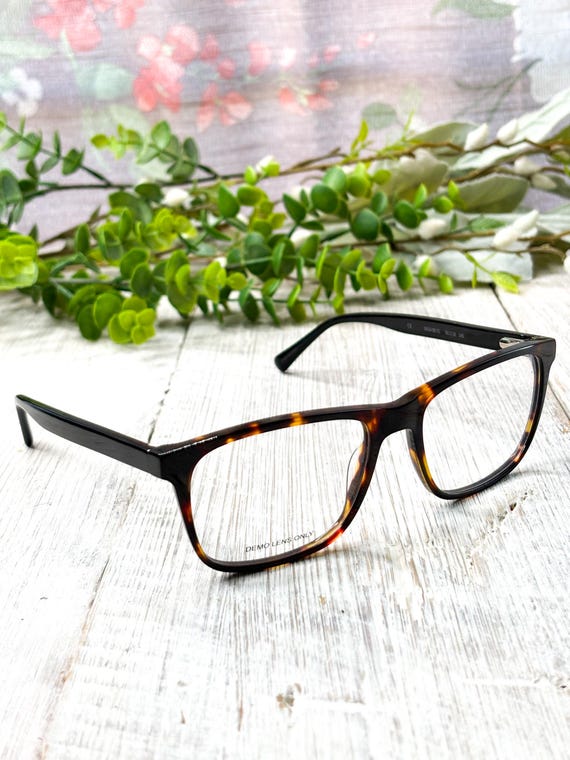 Big Square Tortoise-Shell Eyeglass Frames: 56[]18… - image 1