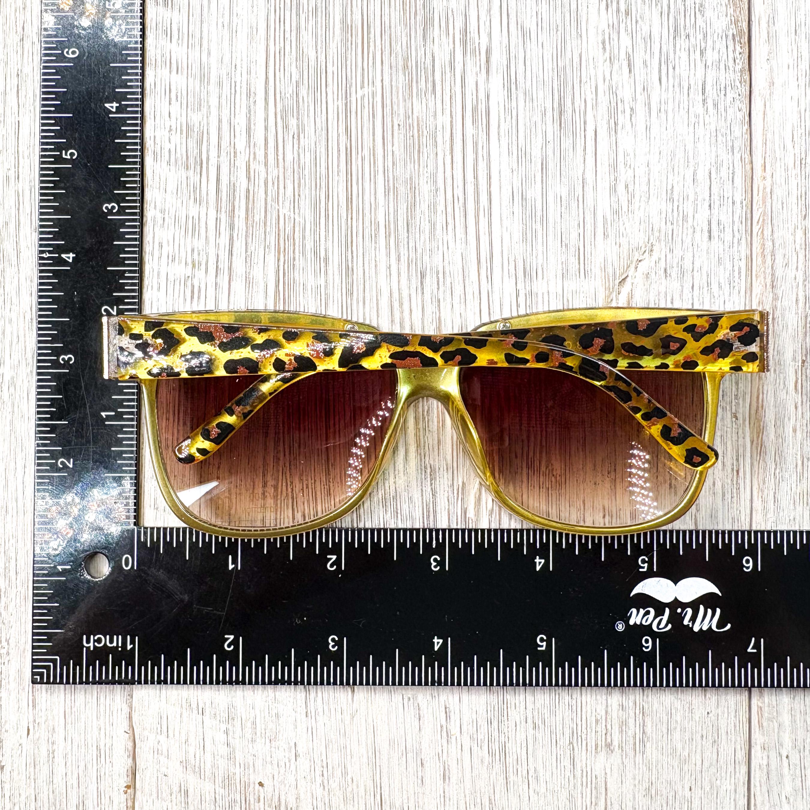 Leopard Print Oversized Square Sunglasses Women