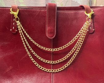 Gold Purse Chain, Handbag Tote Accessory, 10-14 Inch Lengths