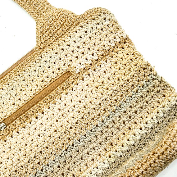 vintage THE SAK purse, beige woven purse, crochet… - image 8