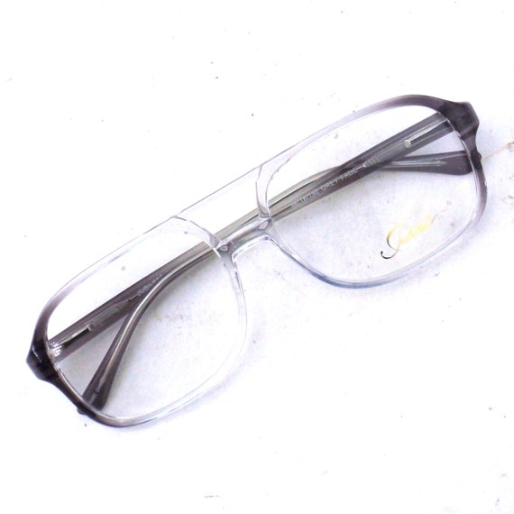vintage NOS 80s square double bridge eyeglasses a… - image 4