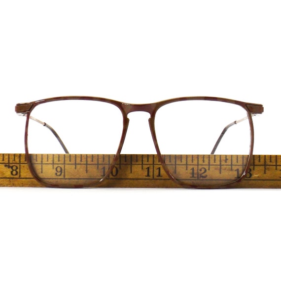 vintage light tortoise square eyeglasses oversize… - image 5