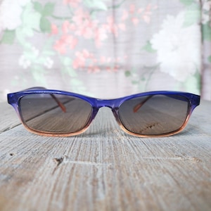 purple cat-eye sunglasses unisex/men/women deadstock vintage nos eyewear fashion accessories retro sunglass accessory brown tinted lenses