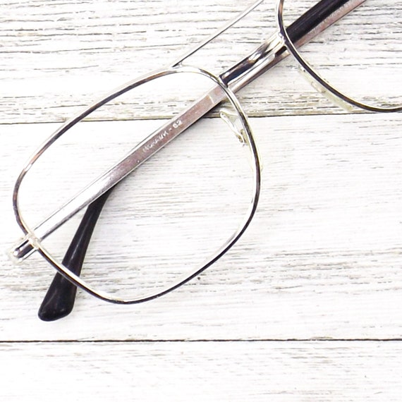 square aviator eyeglasses silver frames | mohawk - image 10