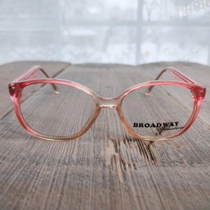 rose pink eyeglasses petite face eyeglass frames deadstock vintage 80s round glasses women/girl/kid/child/children eyewear accessories new