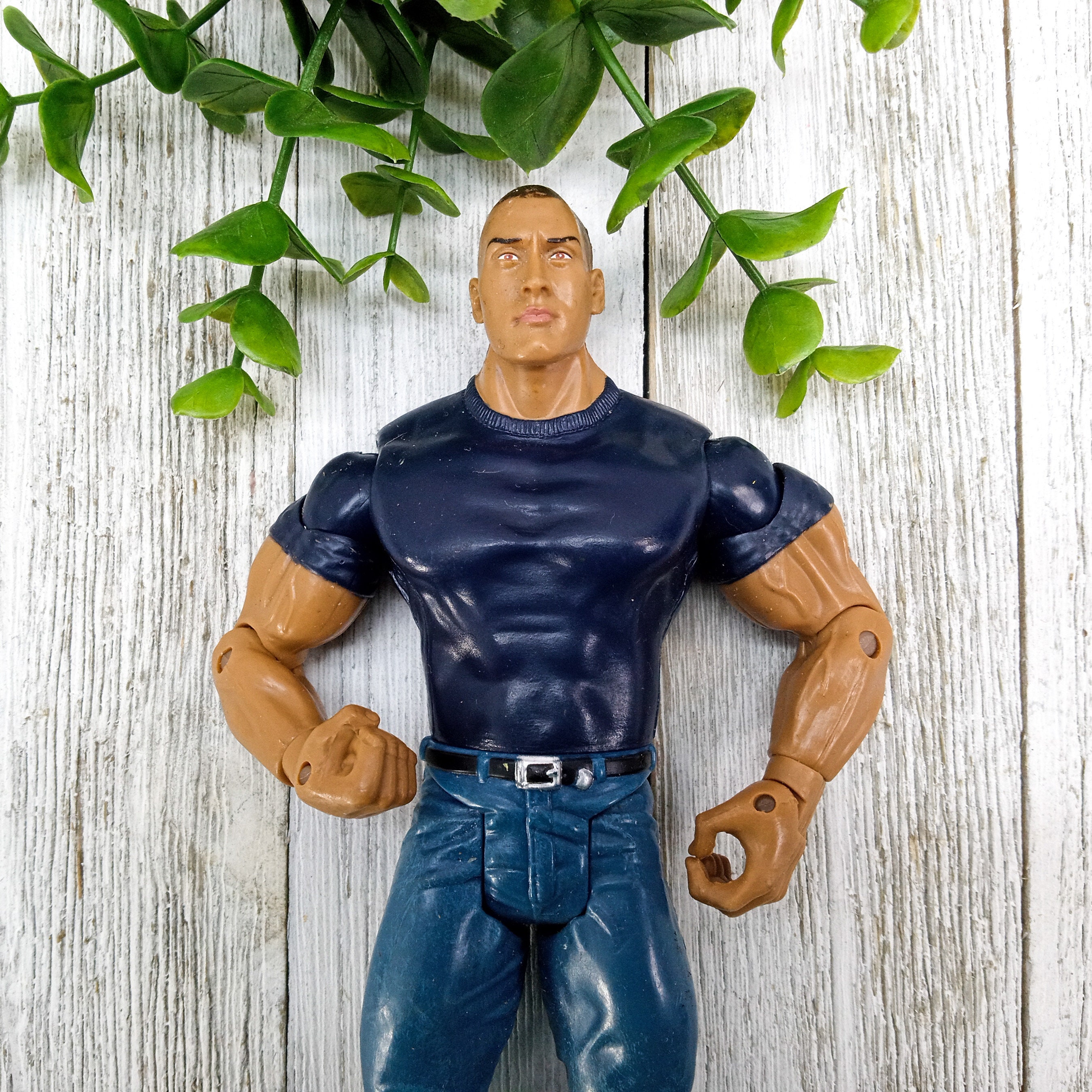 2003 WWE The Rock wrestling action figure Jakks Pacific WWF