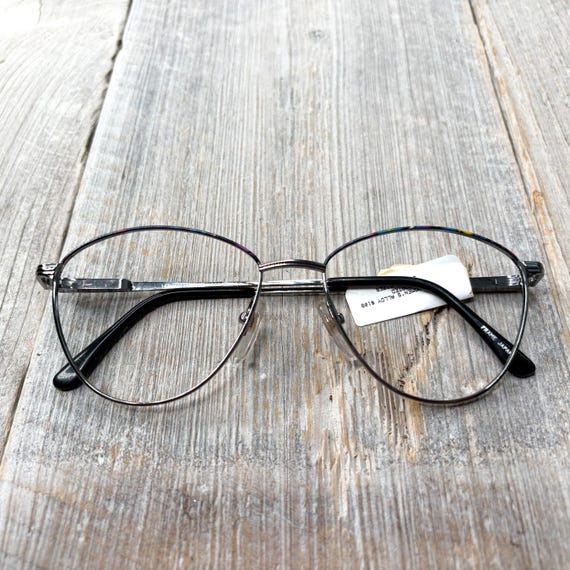 Round Purple Metal Eyeglass Frames: Vintage Deads… - image 6