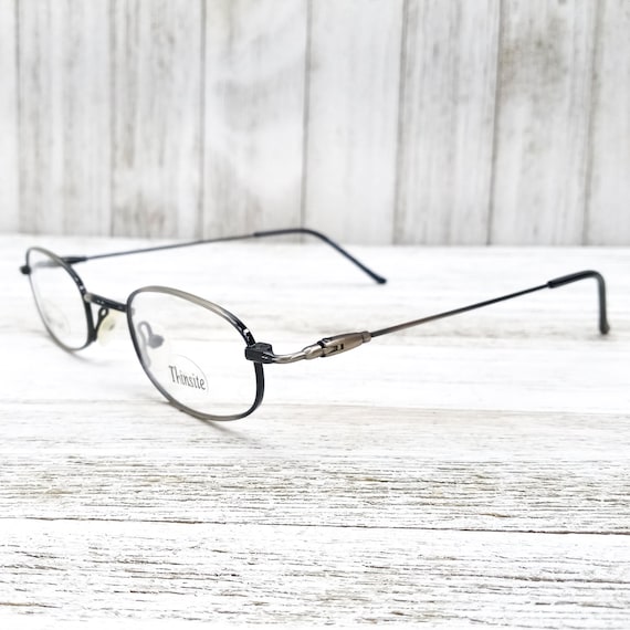 y2k glasses vintage eyeglasses | small rectangle … - image 1