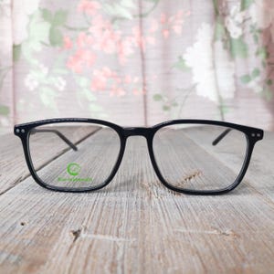 squared black eyeglass frames deadstock vintage unisex/men/women oversized glasses eyeglasses eyewear