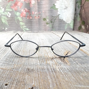 eyeglasses frames only 47[]20/150 oval grey/blue eyeglasses unisex/men/women glasses deadstock/vintage/nos prescription eyewear