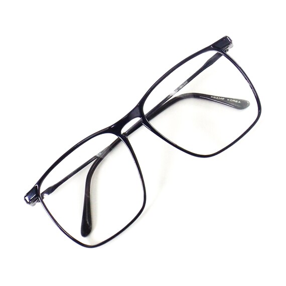 vintage blue square eyeglasses oversized eye glas… - image 2