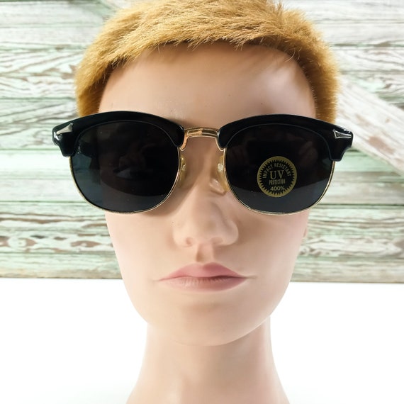 vintage sunglasses, clubmaster sunglasses NOS sun… - image 7