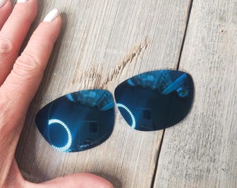 OEM Oakley Jupiter cobalt blue polarized lenses squared replacement lens pair for frames
