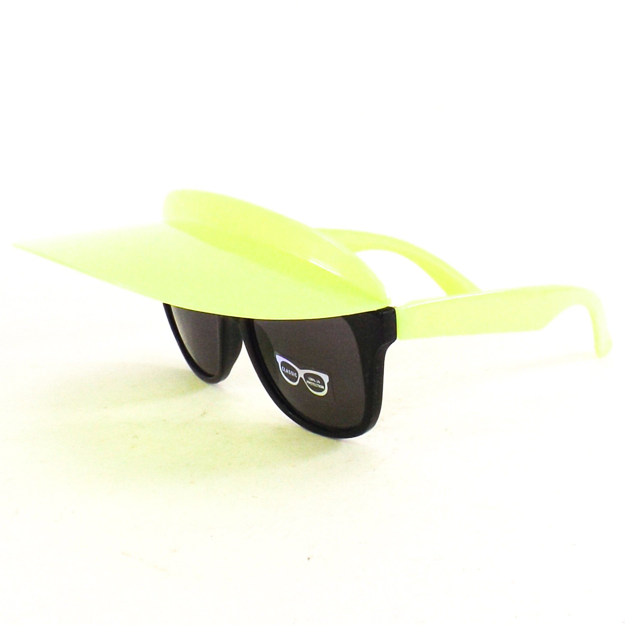 Vintage NOS 90s sunglasses visor sun glasses neon yellow Etsy