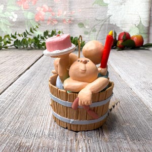 Decorazione ricordo Hallmark: 3 uomini in una vasca, 1987 (scatola originale)