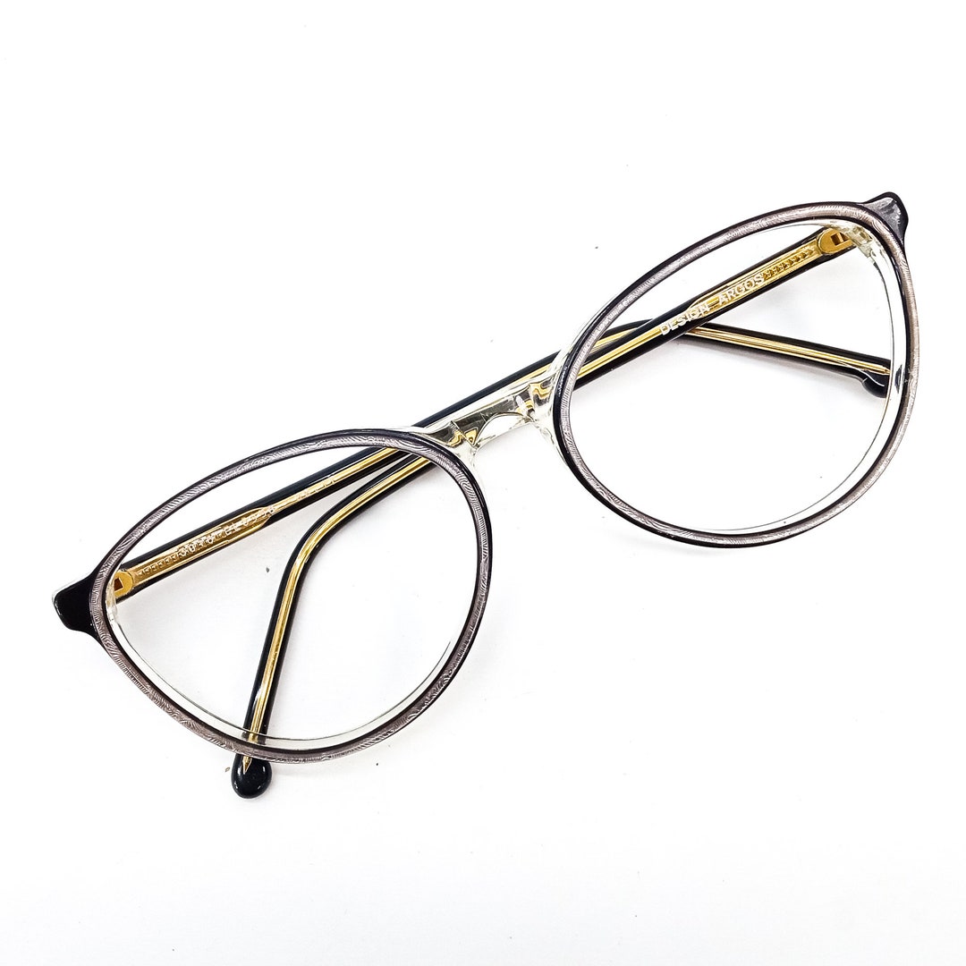 80s Cat Eye Glasses Vintage Eyeglasses Round Eyeglass Frames Blush Pink, Black Rimmed, Argos Etsy