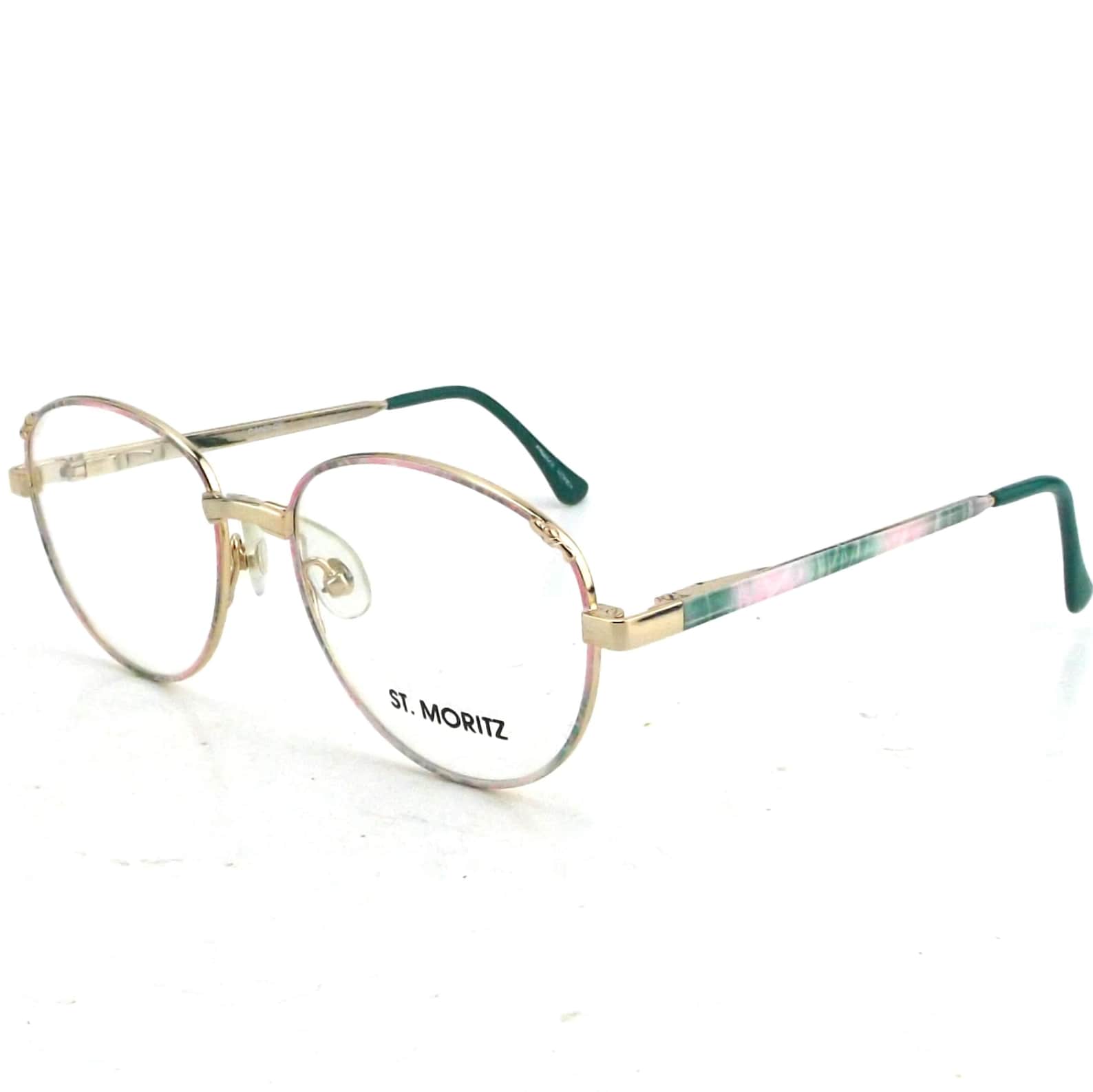 Rosa und grüne Brille rund NOS Vintage 80er Jahre Brille | Etsy