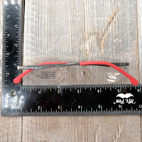 Rimless Eyeglass Frames: Gold, Black & Coral - 19… - image 4