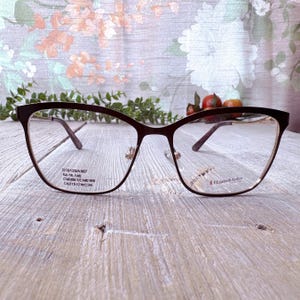 matte metallic brown gold eyeglass frame only 1990s fashion accessories eyewear deadstock vintage glasses unisex/men/women glasses accessory