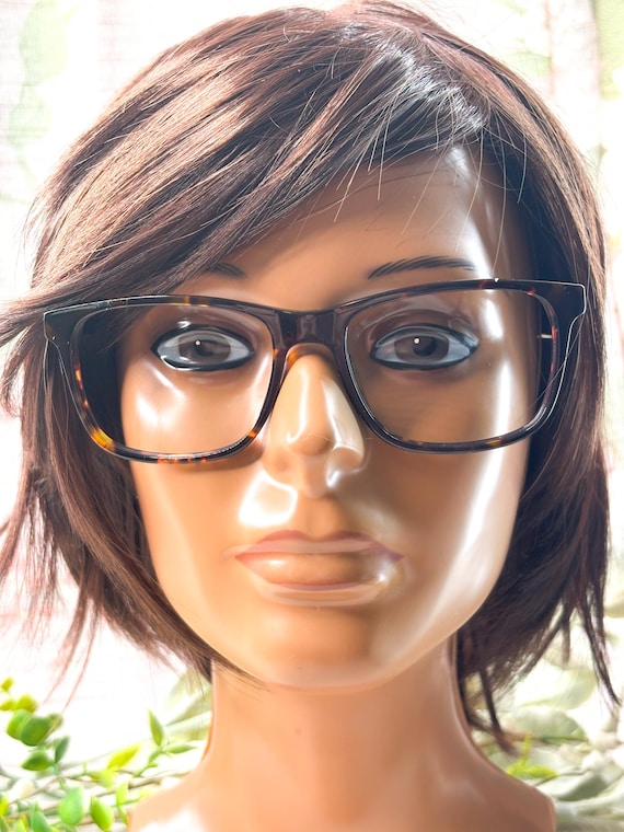 Square Tortoise-Shell Eyeglass Frames: 56[]18-145… - image 2