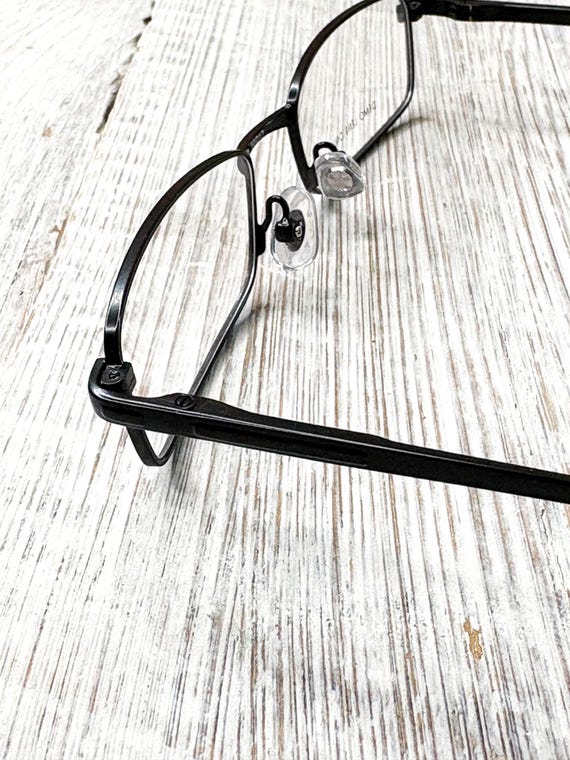 Black Metal Eyeglass Frames: Rectangular Glasses,… - image 4