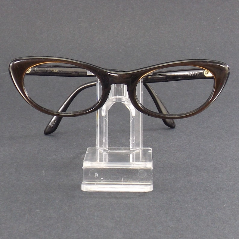 vintage clear acrylic eyeglass display stand plastic sunglasses holder for glasses frames accessories image 1