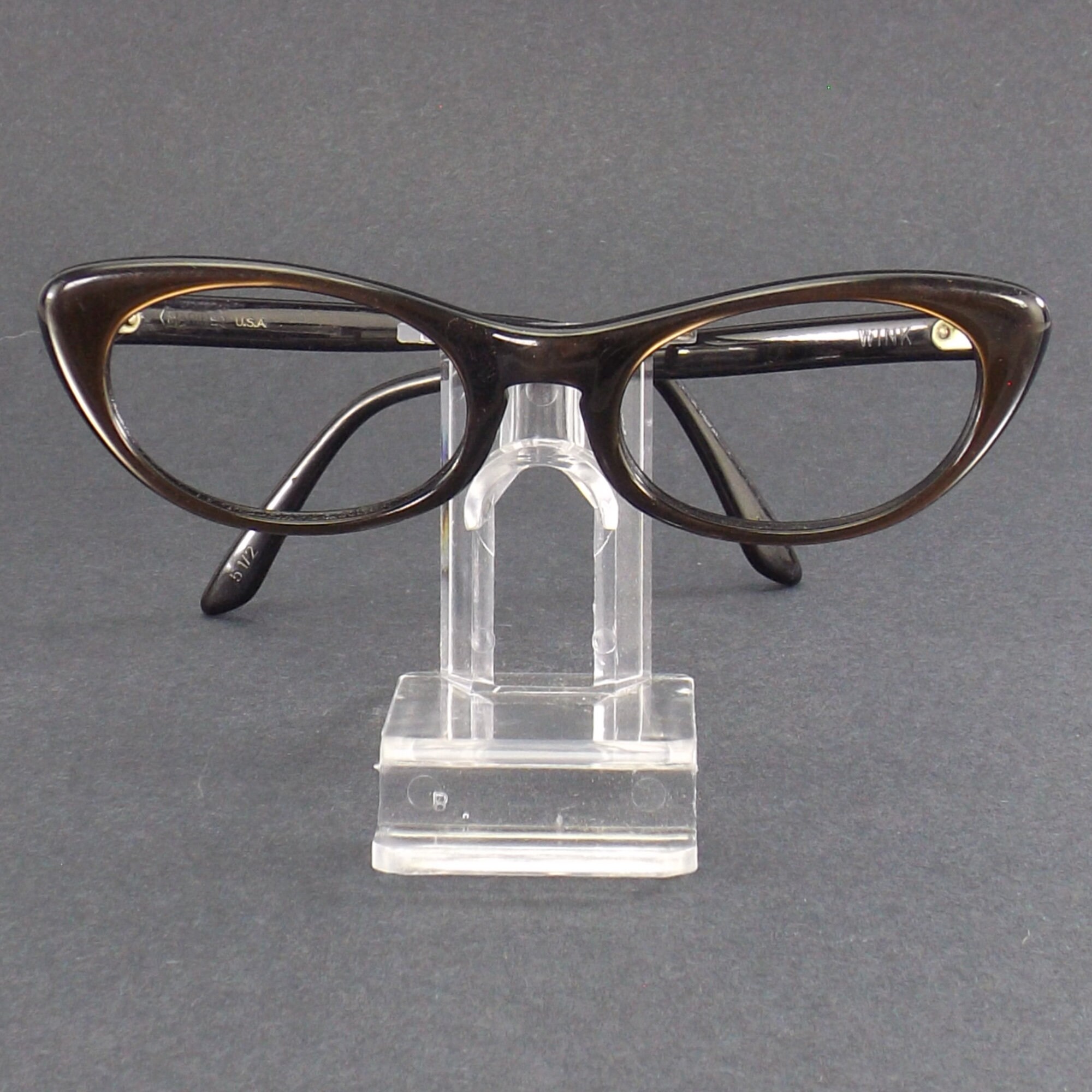 Vintage Clear Acrylic Eyeglass Display Stand Plastic Etsy Canada