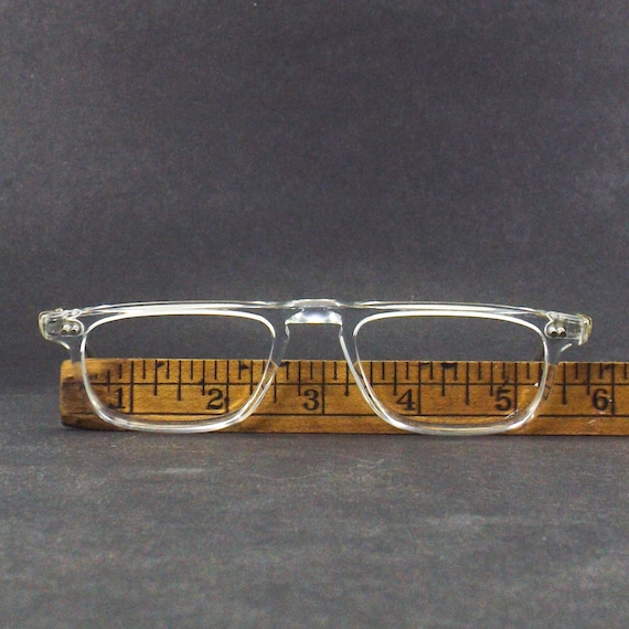 vintage crystal clear reading eye glasses plastic… - image 10