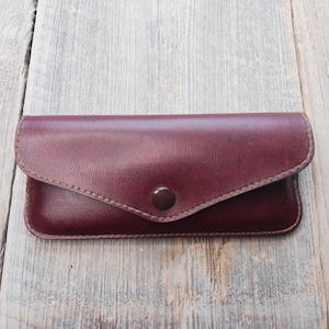 custodia per occhiali in pelle porta occhiali marrone rossiccio accessori per occhiali accessorio per occhiali unisex/uomo/donna occhiali moderni di metà secolo nos