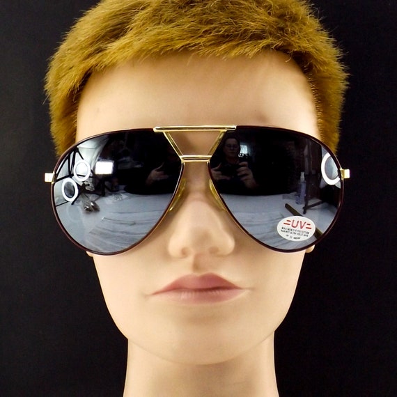 1980s sunglasses vintage sunglasses gold aviator … - image 5