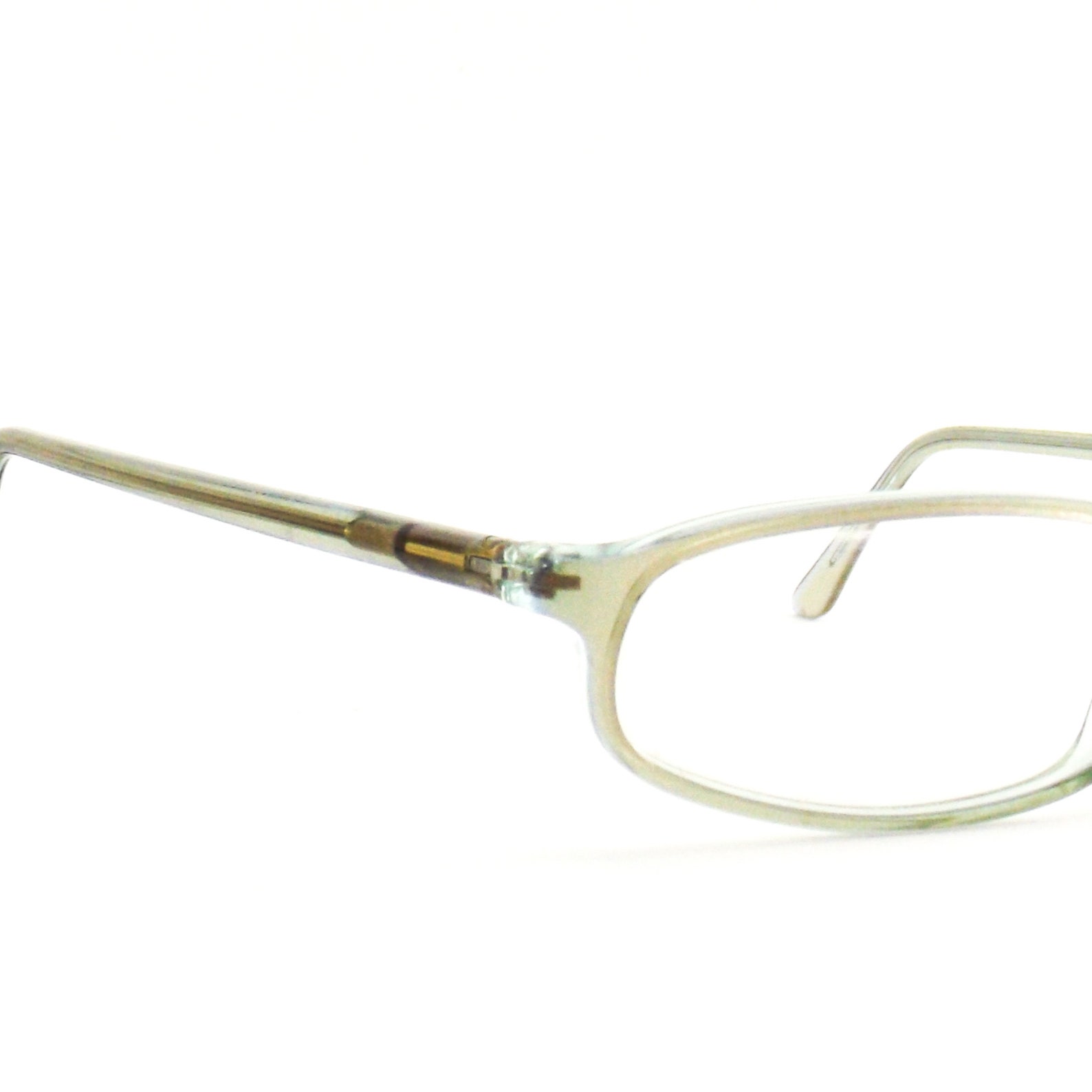 1990's NOS Vintage Italian Eyeglasses Clear Green Eye Etsy