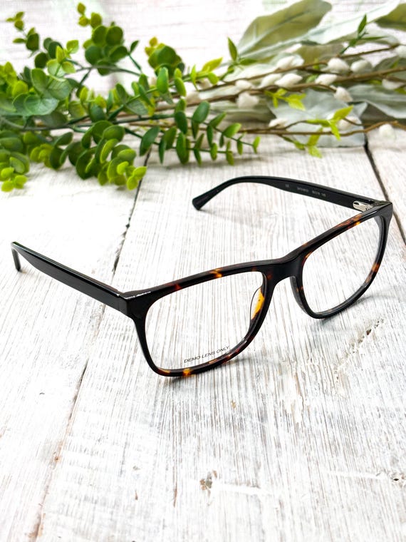 Square Dark Tortoise-Shell Eyeglass Frames: Y2K V… - image 1