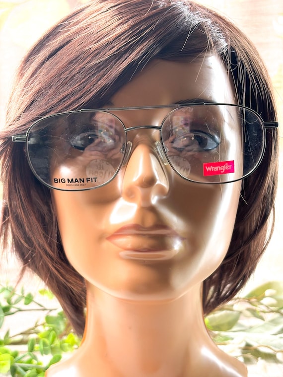 Oversized Square Aviator Eyeglass Frames: Gunmeta… - image 2