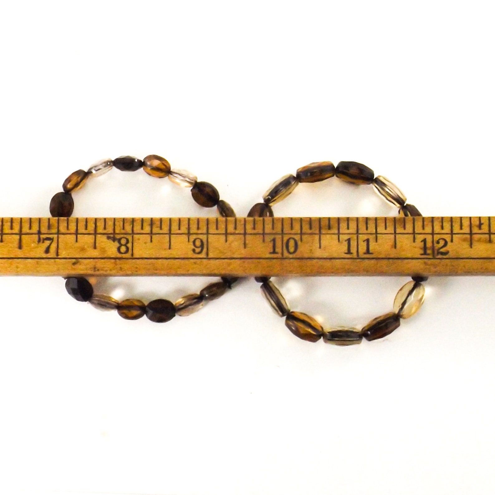 Vintage 80s NOS stretch bracelet set beaded shades of brown Etsy