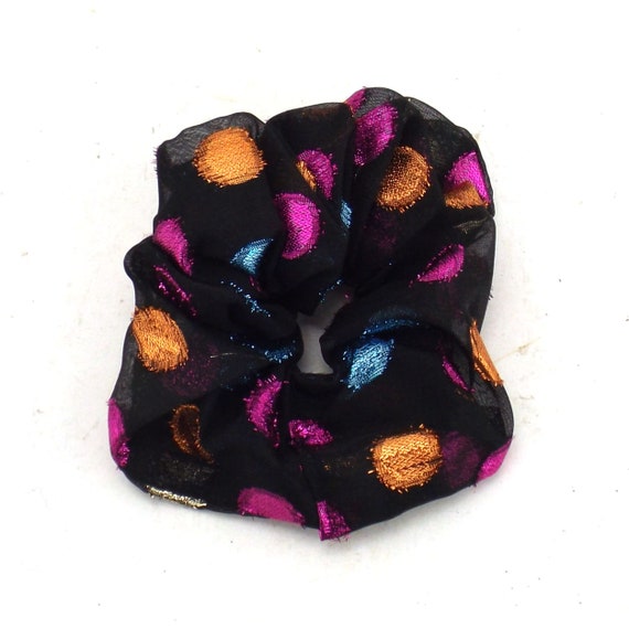 polka dot scrunchie | sheer black decorative hair