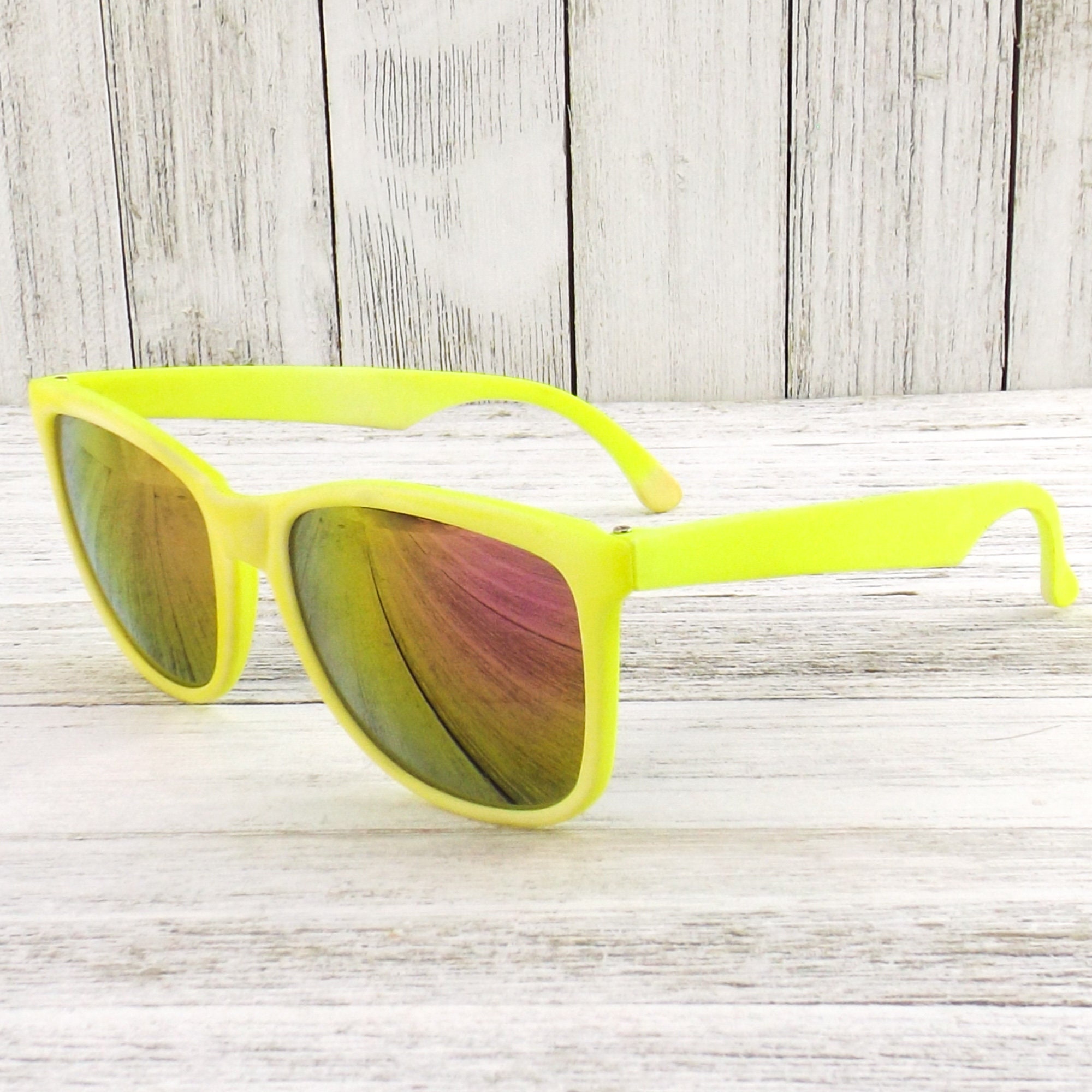 1980's NOS Vintage Sunglasses Bright Neon Yellow - Etsy