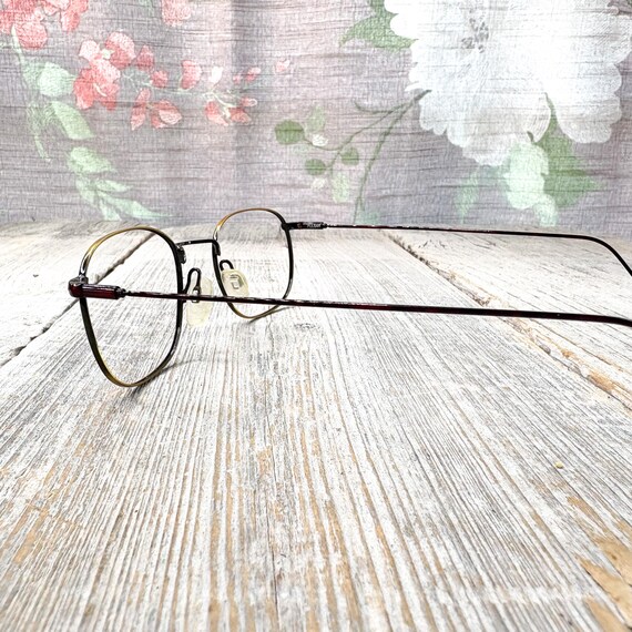 Vintage Square Glasses Frames: Gold & Brown Unise… - image 3
