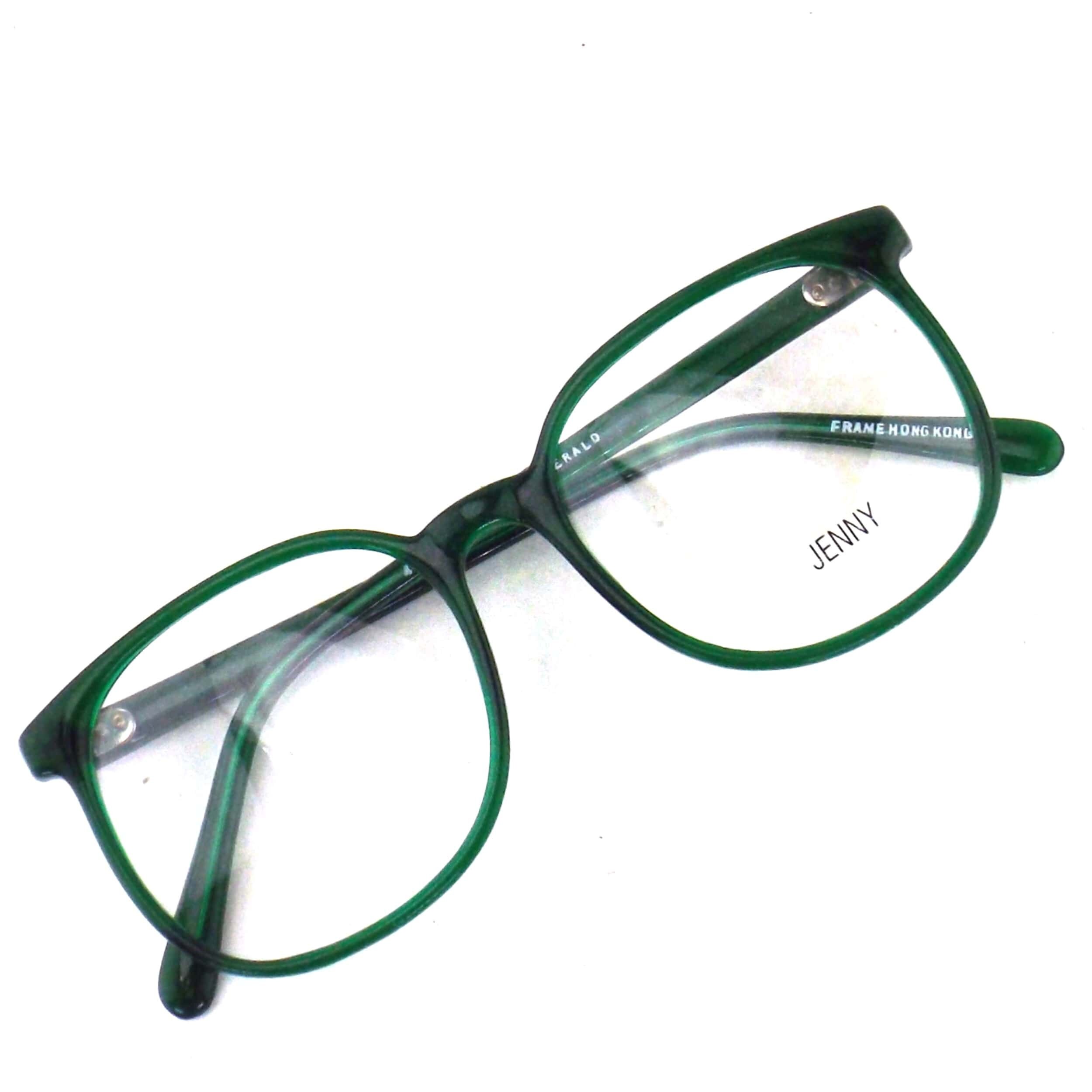 Round emerald green eyeglasses plastic frame eye glasses Etsy