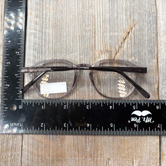 Translucent Gray Round Eyeglasses Frames: Vintage… - image 5