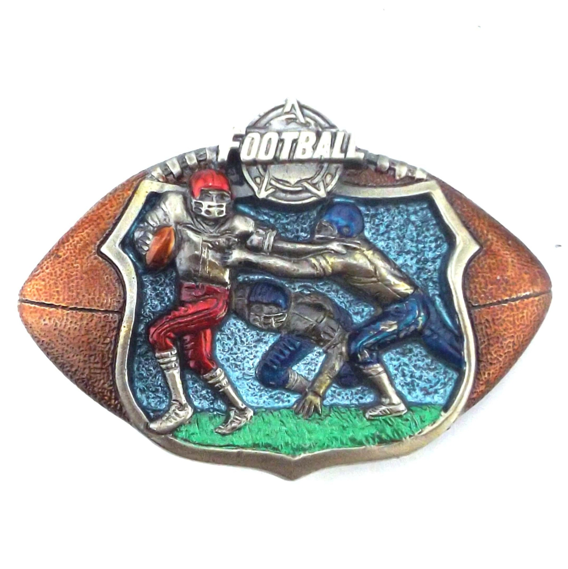 Vintage 80s NOS football belt buckle mens accessories sports Etsy