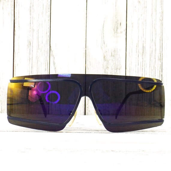 sunglasses vintage shield sunglasses | oversized … - image 4
